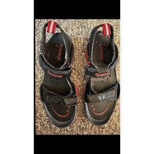 Reebok Kids’ Sport Sandals – Black/Red – Adjustable Straps youth size 6